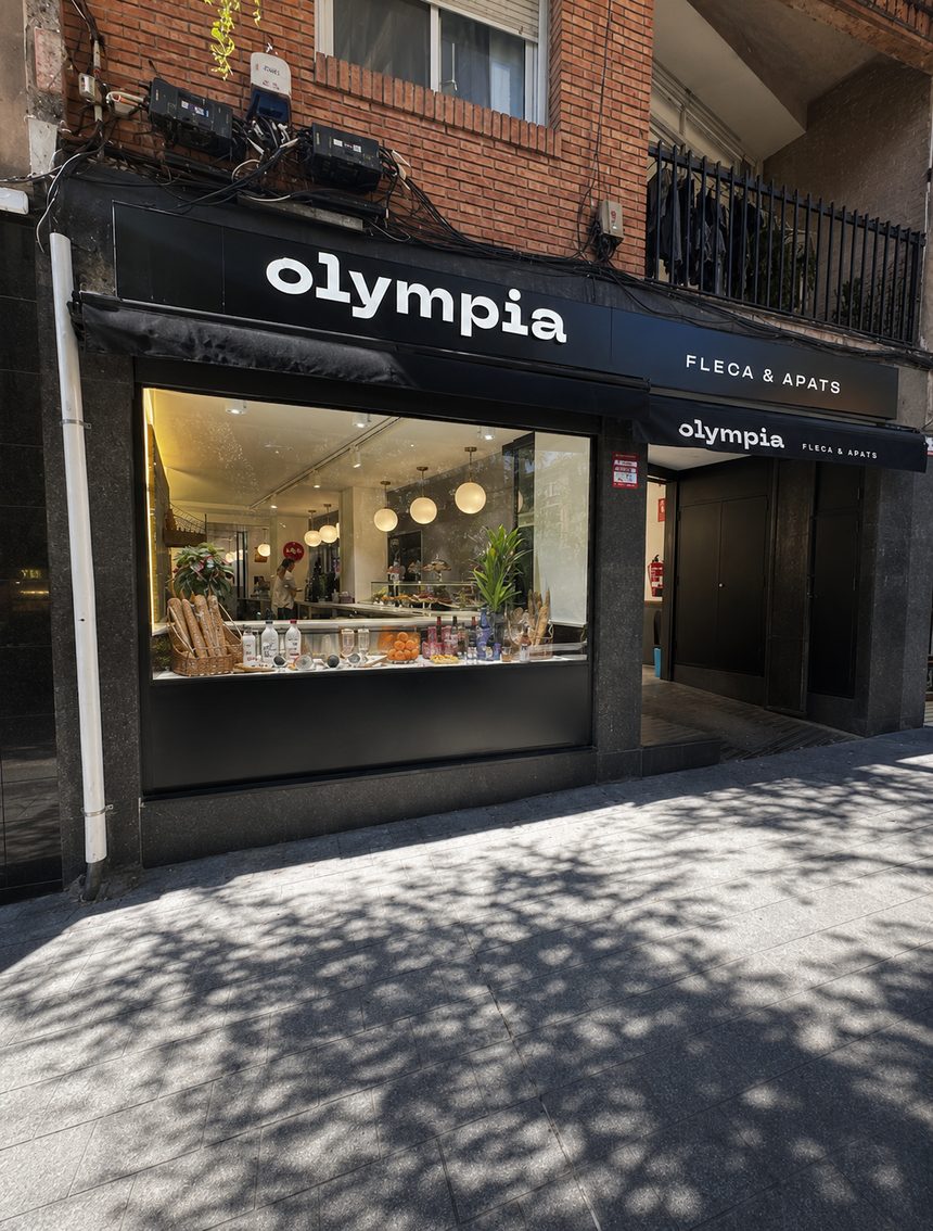 Fachada de Olympia Fleca & Àpats en Santa Coloma de Gramenet